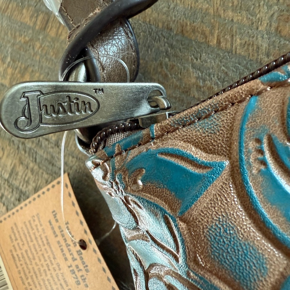 Justin Boots Women's Turquoise Mini Shoulder Bag NWT - Picture 6 of 8